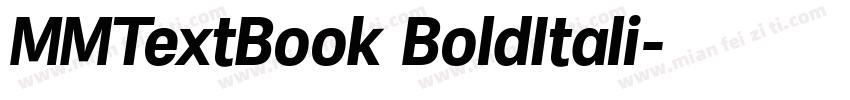 MMTextBook BoldItali字体转换